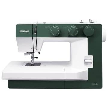 Janome 1522 zöld háztartási varrógép 25 beépített öltéssel