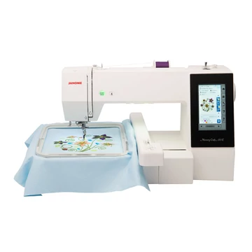 Janome MC500E fehér hímzőgép digitális kijelzővel
