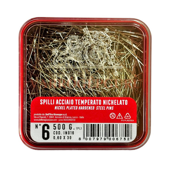 Nikkelezett edzett acél gombostű - INFLEX 500g
