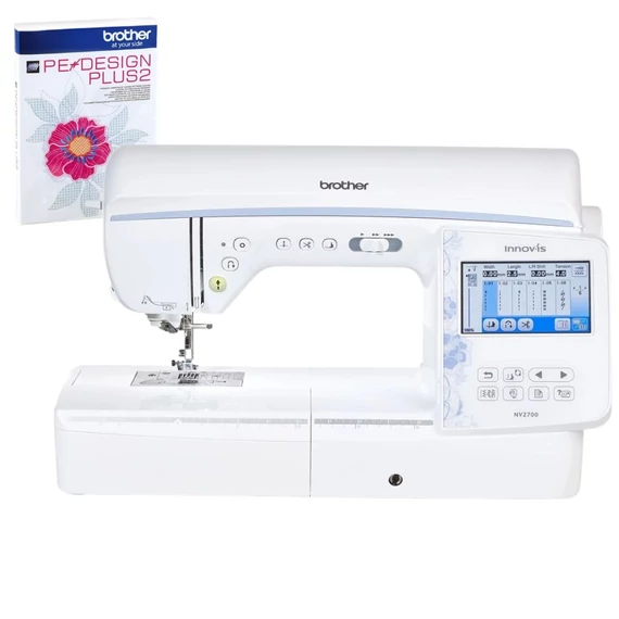Brother Innovis 2700 háztartási hímző- és varrógép + Brother PE-Design Plus 2 hímzőminta tervező szoftver