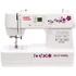Janome Juno E1030 fehér varrógép virágmintákkal, digitális kijelzővel