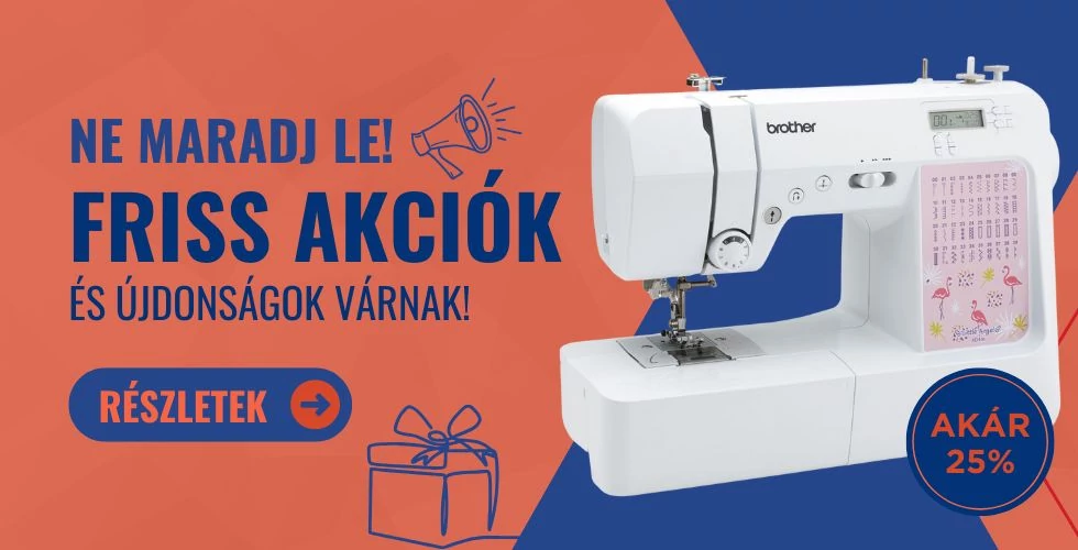 Varrógép, hímzőgép, interlock és ipari varrógép akciók